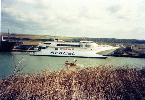 Photo:Seacat leaving the Harbour - c1996