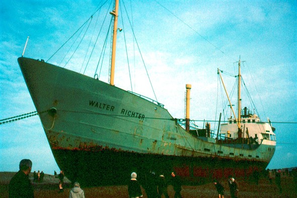 Photo:MV Walter Richter - close up view of the ship ashore