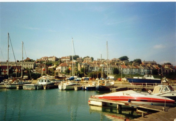 Photo:View across Marina to Fort Road