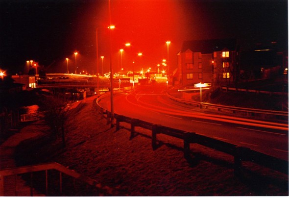 Photo:Northway at night in 1985