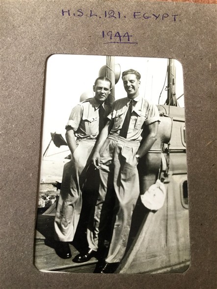 Photo:On board H.S.L. 121 in Egypt 1944