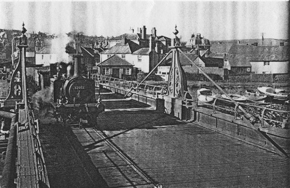 Photo:Terrier crossing the old bridge.  The terrier was a sister to the Fenchurch.