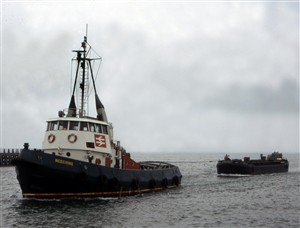 Photo:The 'day job' - Meeching and mud barge