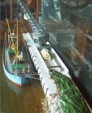 Photo:Model of MV Celtic at Asham Quay