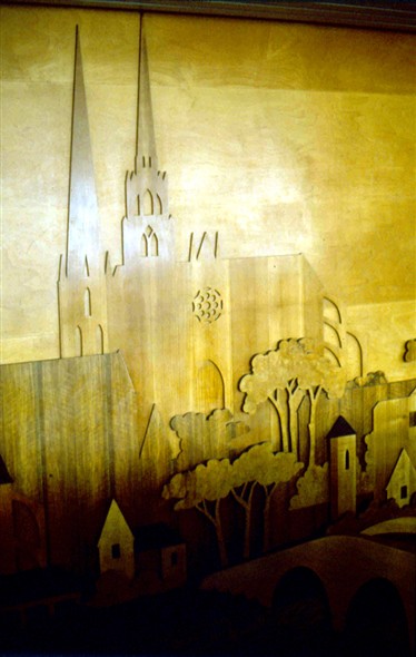 Photo:Woodcut of Chartres Cathedral