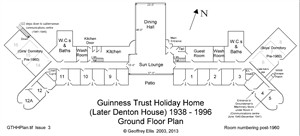 Photo:Post-1960 Ground Floor Plan showing WWII additions
