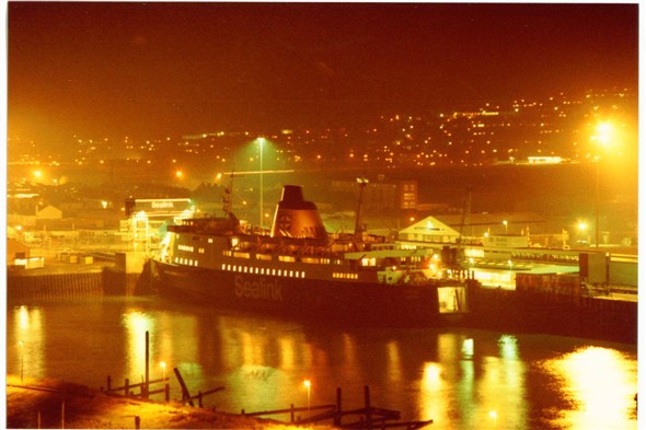 Photo:Harbour at night 1983