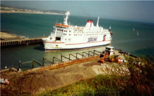 Photo:West pier strengthening - 1995