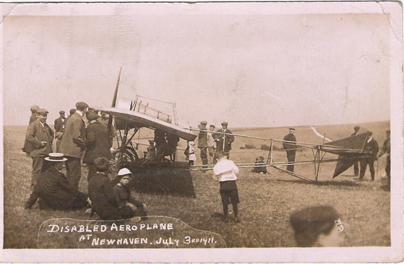 Photo: Illustrative image for the 'DISABLED AEROPLANE AT NEWHAVEN' page