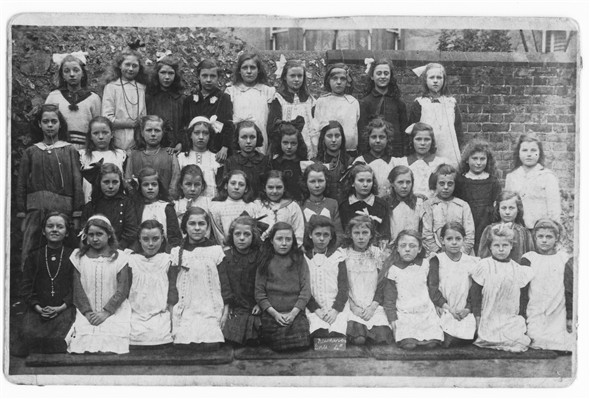 Photo:Meeching Girls School class photo - c1914