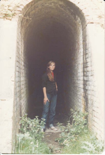 Photo:Nina in one of the tunnels