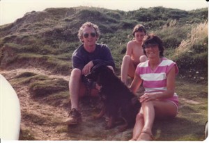 Photo:Dad, Paul, Mum and Danny the dog