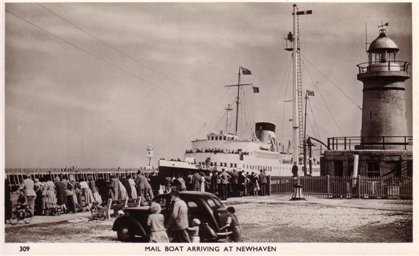 Photo:'The mailboat arriving at Newhaven'