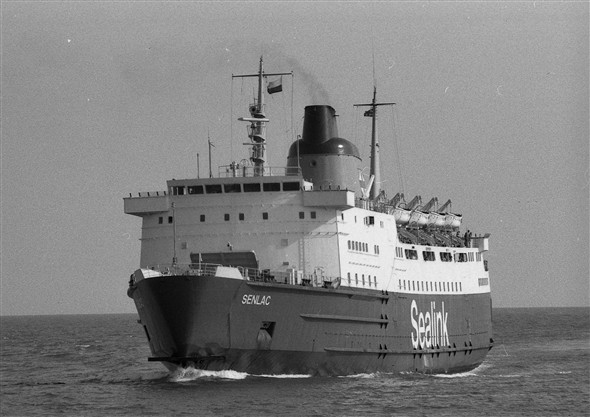 Photo:The 'classic' view of Senlac approaching the harbour, taken in August 1981. Perhaps the best 'angle' for her!