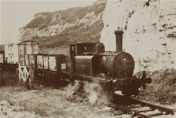 Photo:Terrier 32678 leaving the west beach - C1960