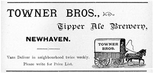 Photo:An advert for the Towner Brewery famed for it's "Tipper" ales