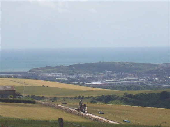 Photo:View across Mount Pleasant to Newhaven from Firle beacon