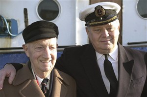 Photo:With Captain Bob Domin at Meeching's decommissioning in 2000.