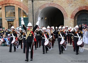 Photo:Band of HM Royal Marines, Portsmouth, Beating the Retreat