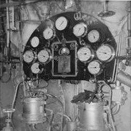 Photo:Boiler Control Gauges. SS Brighton