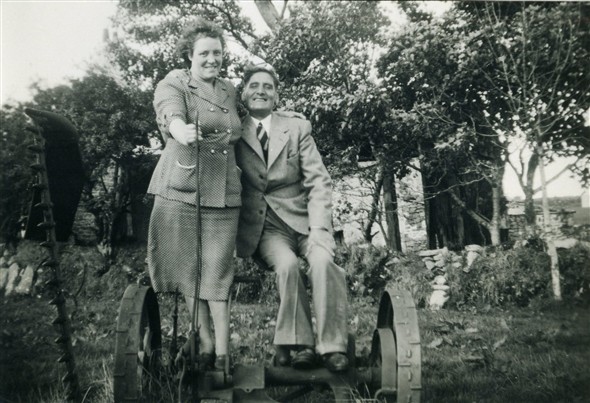 Photo:Mary Warnes & 2nd husband, Albert Warnes, October 1950