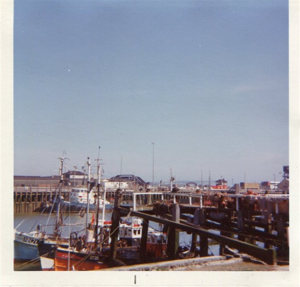 Photo:The tug Meeching and some fishing boats