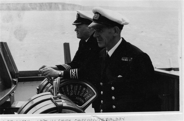 Photo:Left Captain Harry L Smith with Chief Officer Baldry