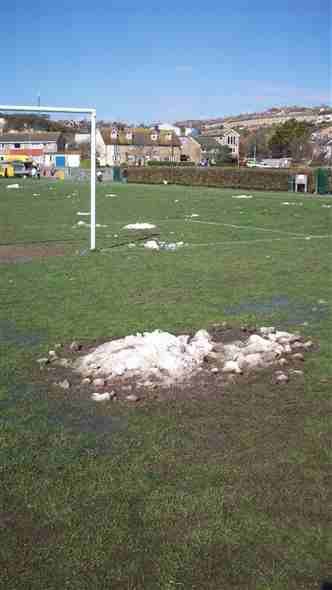 Photo:Snow lady has gone! Monday 7/4 at 10am - Fort Road