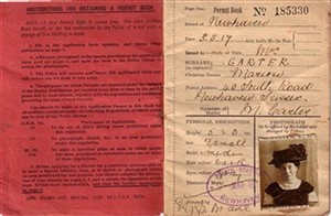 Photo: Illustrative image for the 'FIRST WORLD WAR PERMIT BOOK TO ENTER RESTRICTED AREAS' page