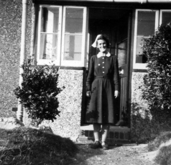 Photo:Standing in one of the original bungalow doorways - 1954