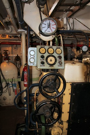 Photo:Engine start system and duplicate engine controls - starboard main engine.