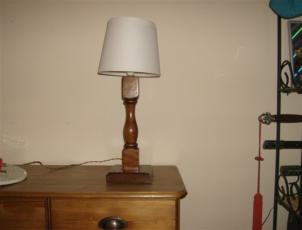 Photo:Turned balustrade, now converted into a table lamp!