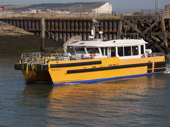 Photo:Windcat 22, one of the boats ferrying workers to and from the windfarm